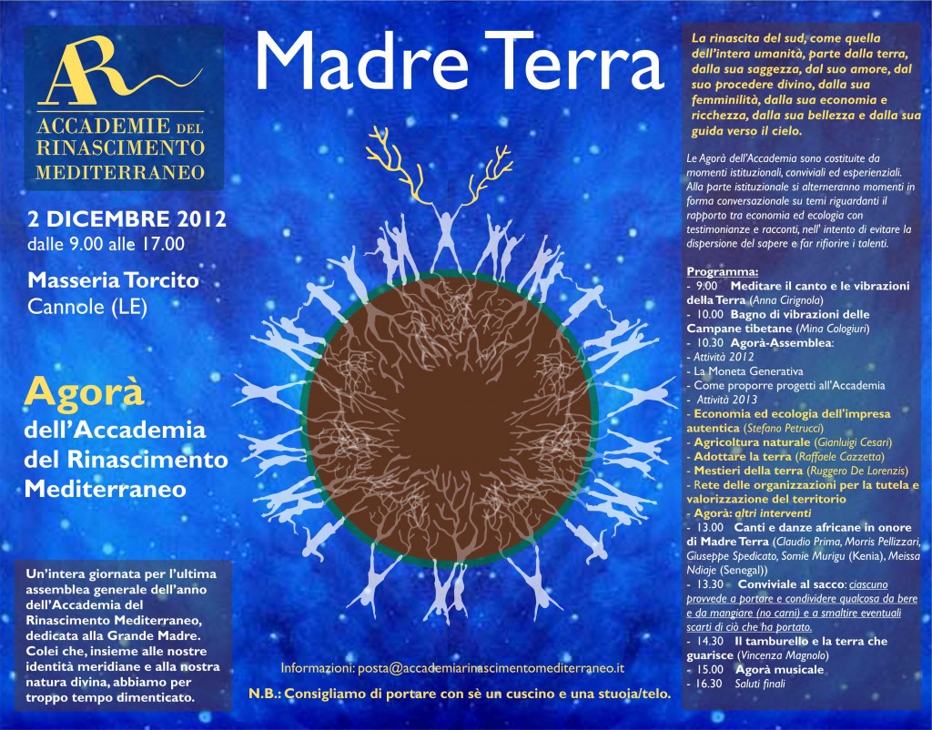 Madre Terra Agora 2 Dicembre 12 Accademia Del Rinascimento Mediterraneo